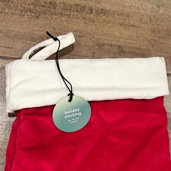 Red Velvet Stocking - Large  NWT/West Elm - Picture 4 of 6